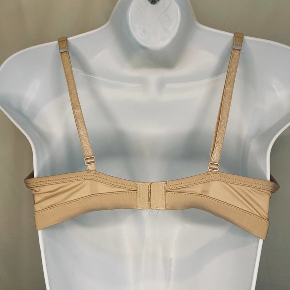Lulalu Bra 38AAA Delilah Cotton Wireless T-Shirt Bra Removable Pad Beige - Picture 5 of 9